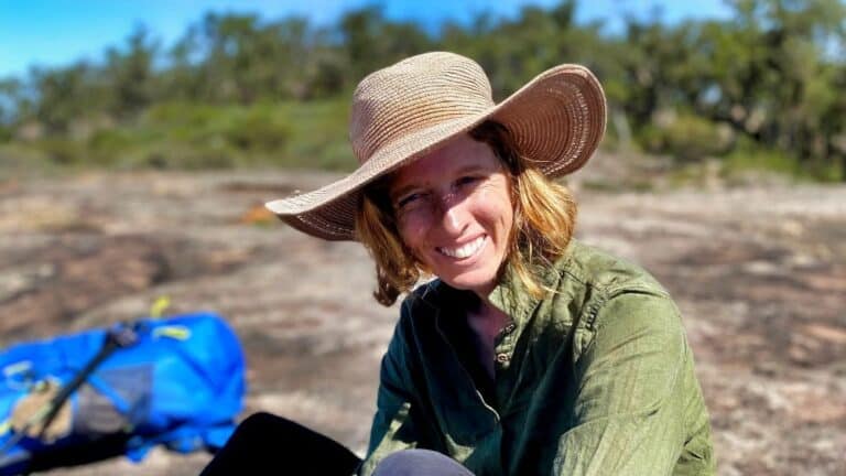 woman on mt cuthbert during an overnight mentoring hike for anxiety with lifetrail