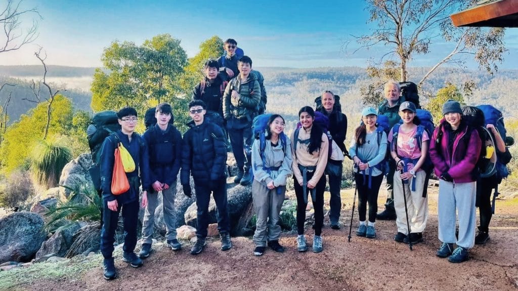 Group teen hiker morning photo from helena valley