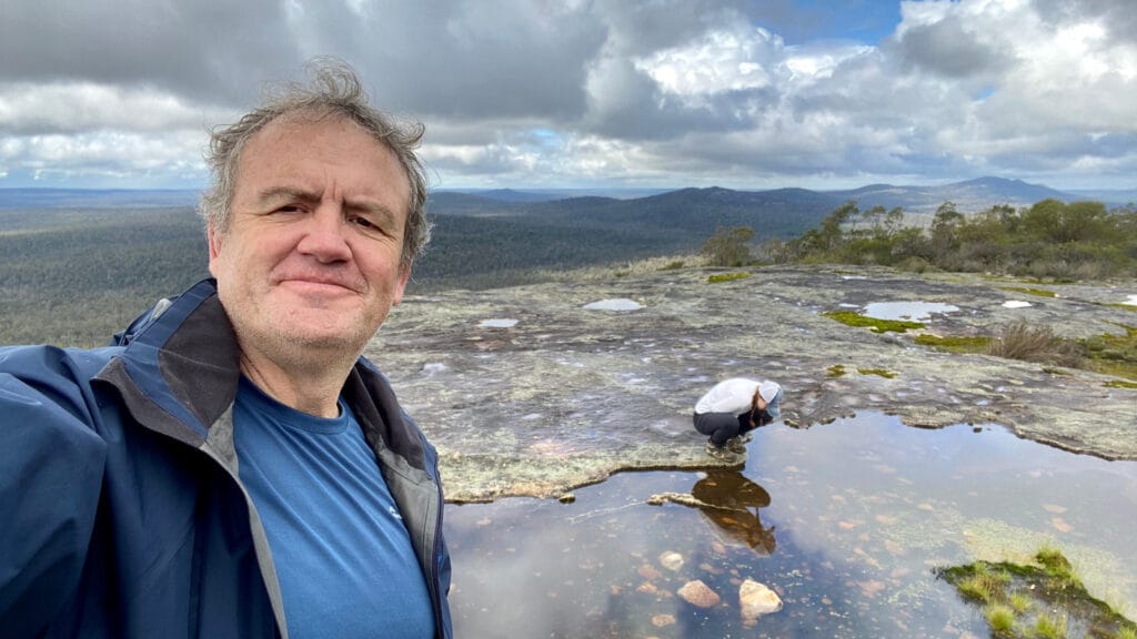 Man and lady hiking on Mt Cuthbert