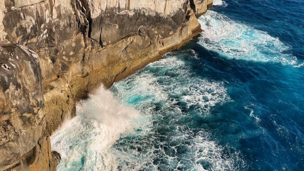 crashing waves on the cliff at The Gap, Albany