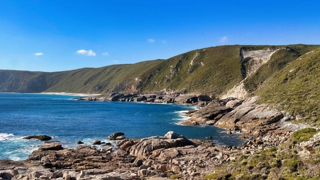 View from Natural Bridge, Albany towards the coastal cliffs