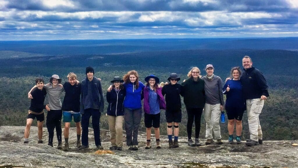 Group Of Teen celebrating Mt Cuthbert with LifeTrail.