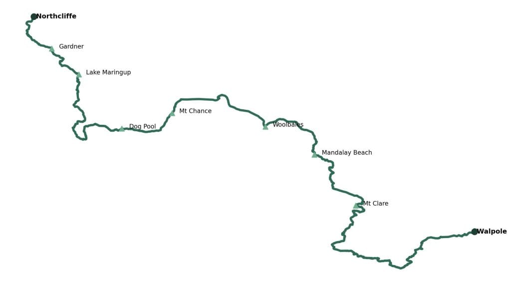 Bibbulmun_Northcliffe_to_Walpole_Map