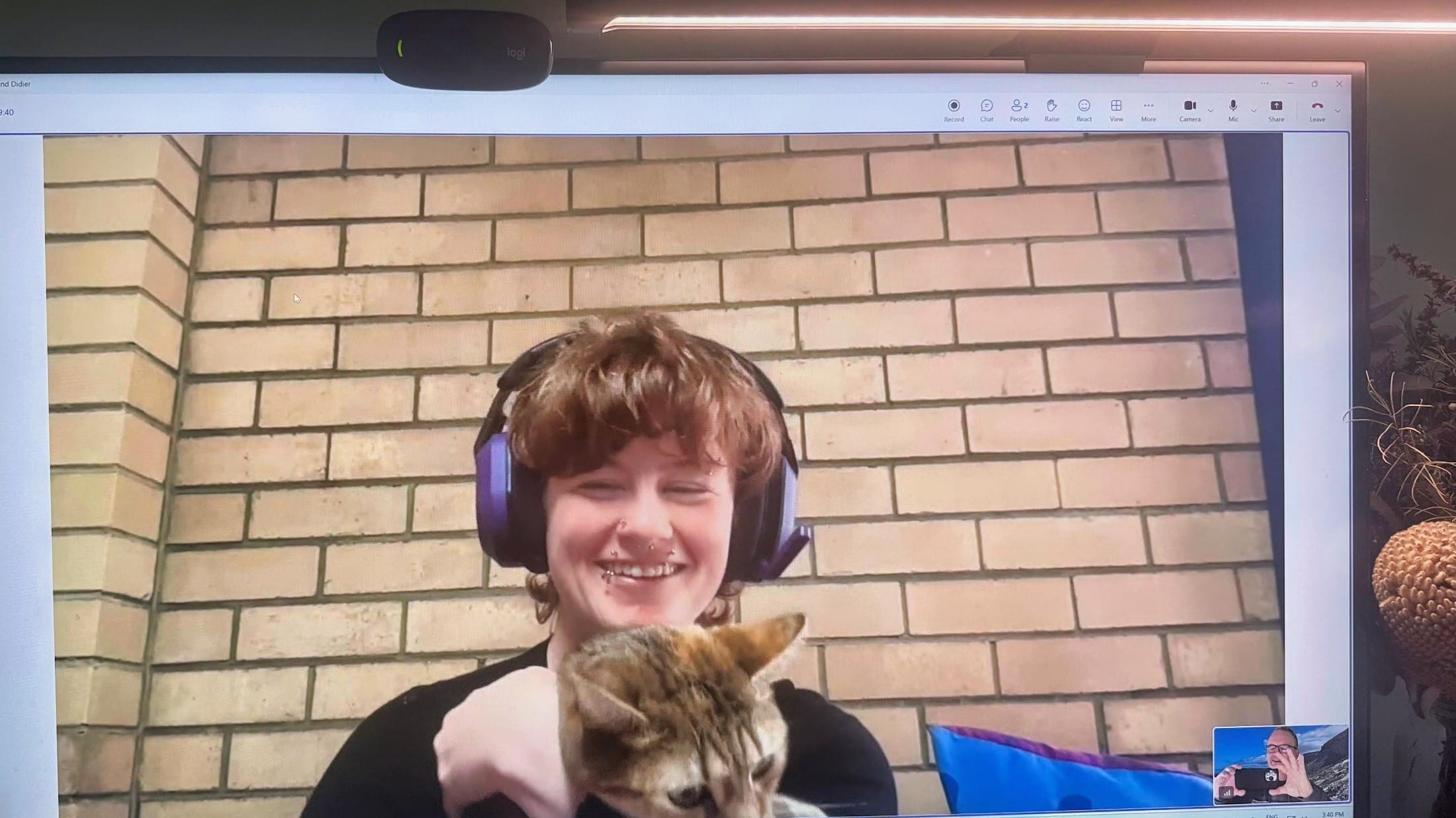 video call with young person